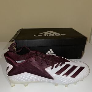 Adidas SM Freak X Carbon NCAA Football Cleats Maroon White D97756 Men's NEW 13.5